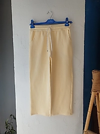 Palazzo Pantol Su yolu Kumaş-Bel Kemer İpli Bol Kesim